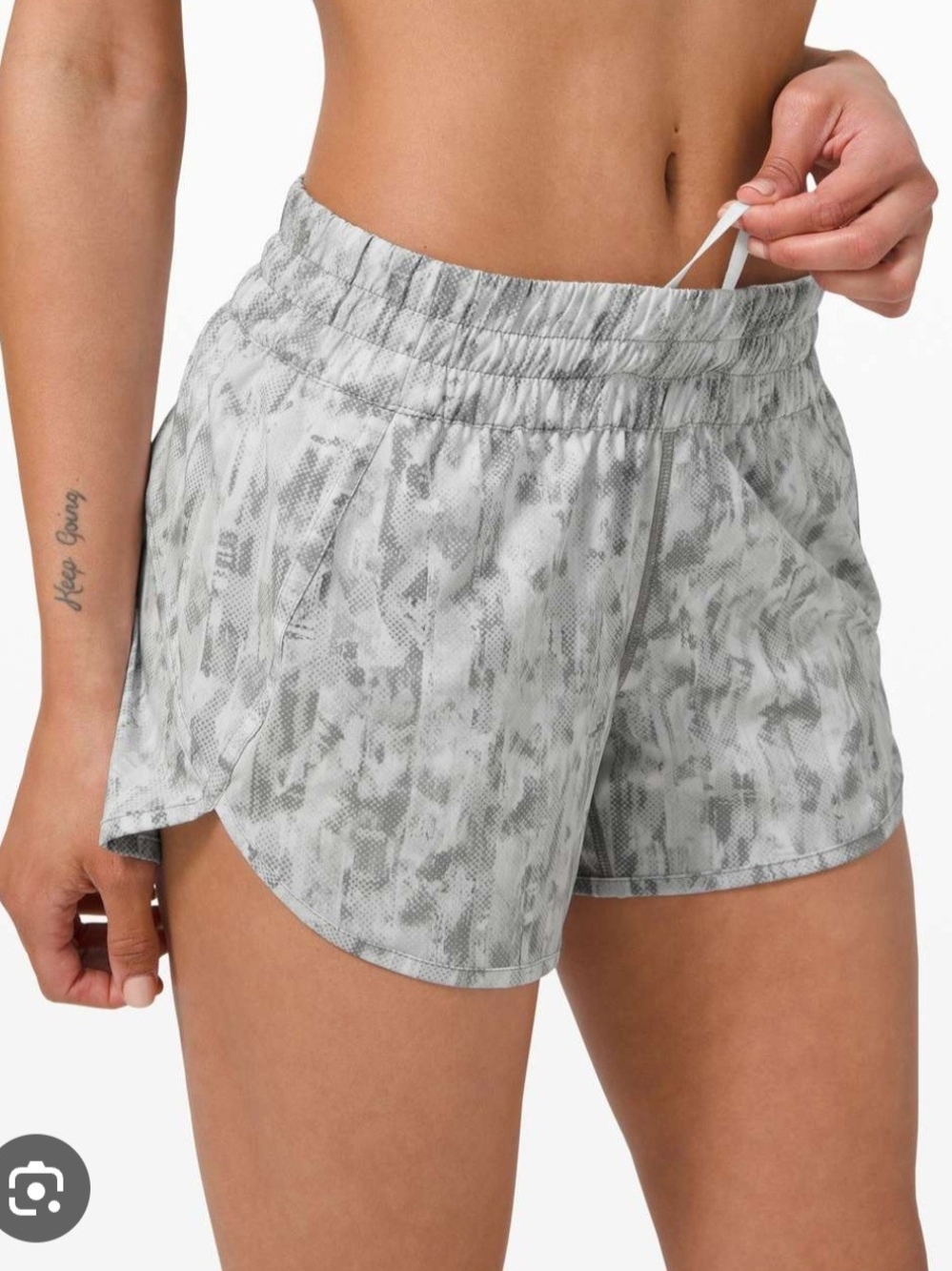 lululemon athletica Gray Printed Women's Athletic Shorts